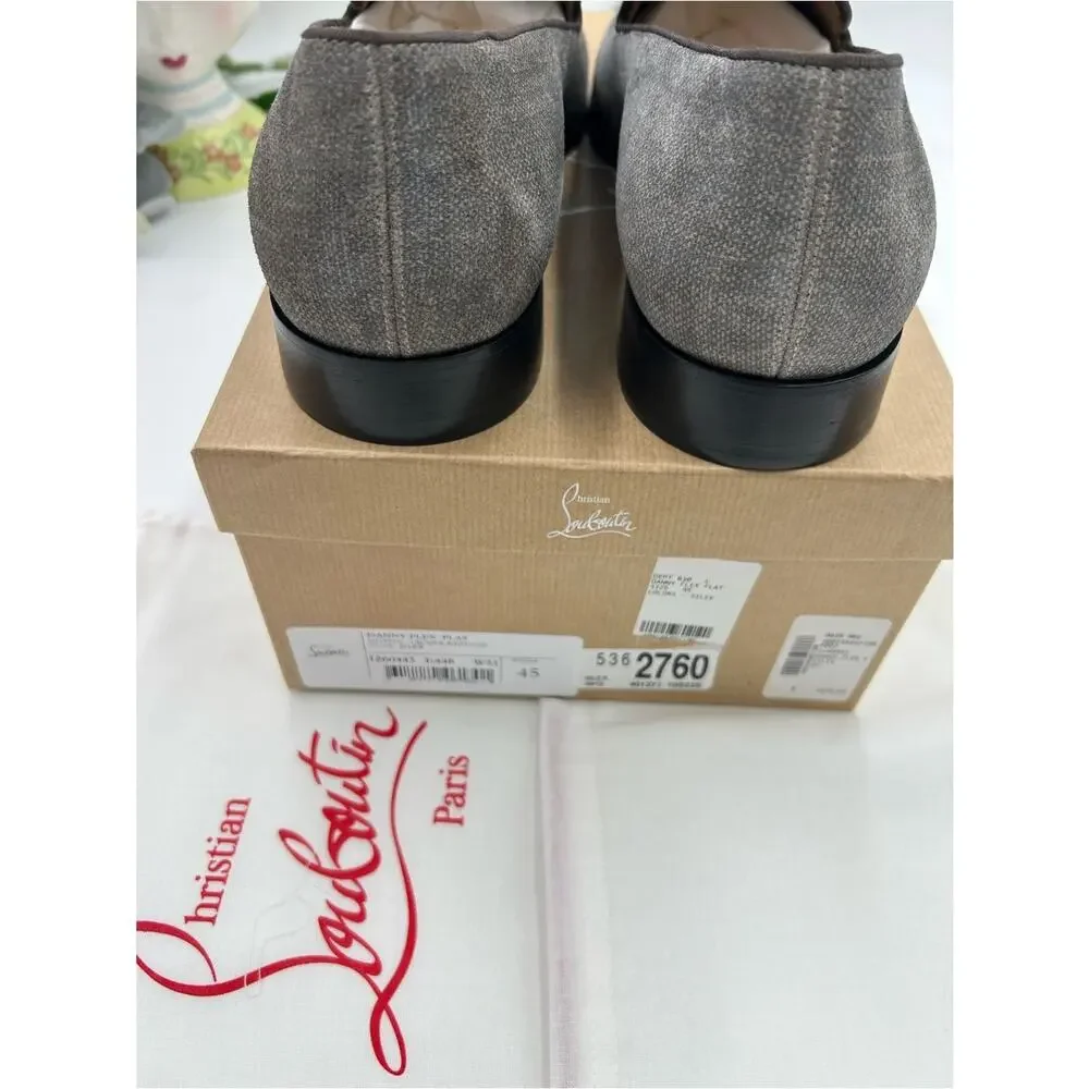 Men's Christian Louboutin, Danny, flat flex loafers size 45 made in Italy